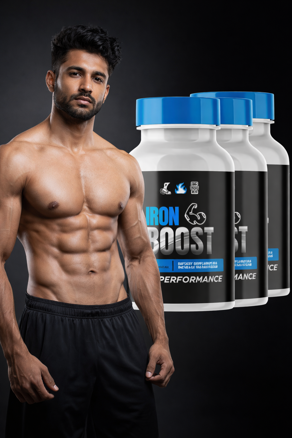 IRONBOOST Men's Vitality & Performance Supplement